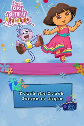 Dora's Big Birthday Adventure (USA) screen shot title